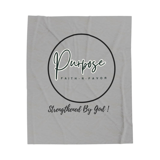 Cozy Velveteen Plush Blanket - Purposeful Gift for Comfort, Inspirational Home Decor, Faith-Based Celebrations, Cozy Nights