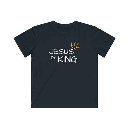 Kids Faith Tee - Jesus is King T-Shirt, Children’s Religious Clothing, Christian Gift for Kids, Youth Church Wear, Inspirational Outfit