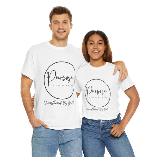 Purpose Unisex Heavy Cotton Tee - Faith Inspired Wear, Spiritual Gift, Casual Outfit, Positive Affirmation Shirt, Everyday Comfort