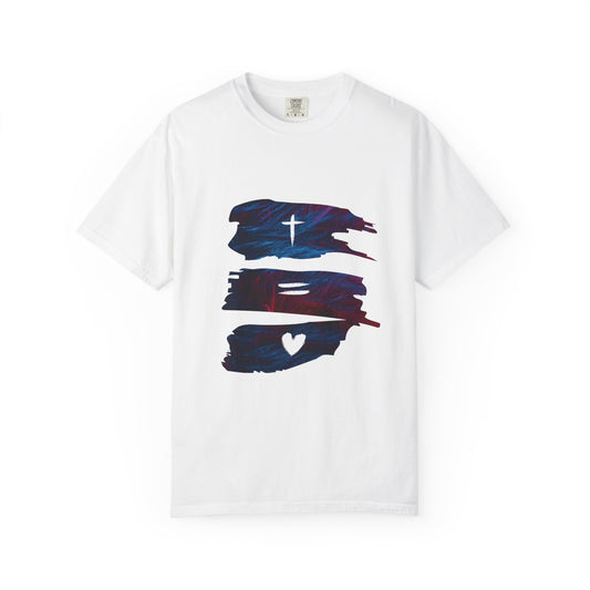 Inspirational Faith & Love Unisex Garment-Dyed T-Shirt