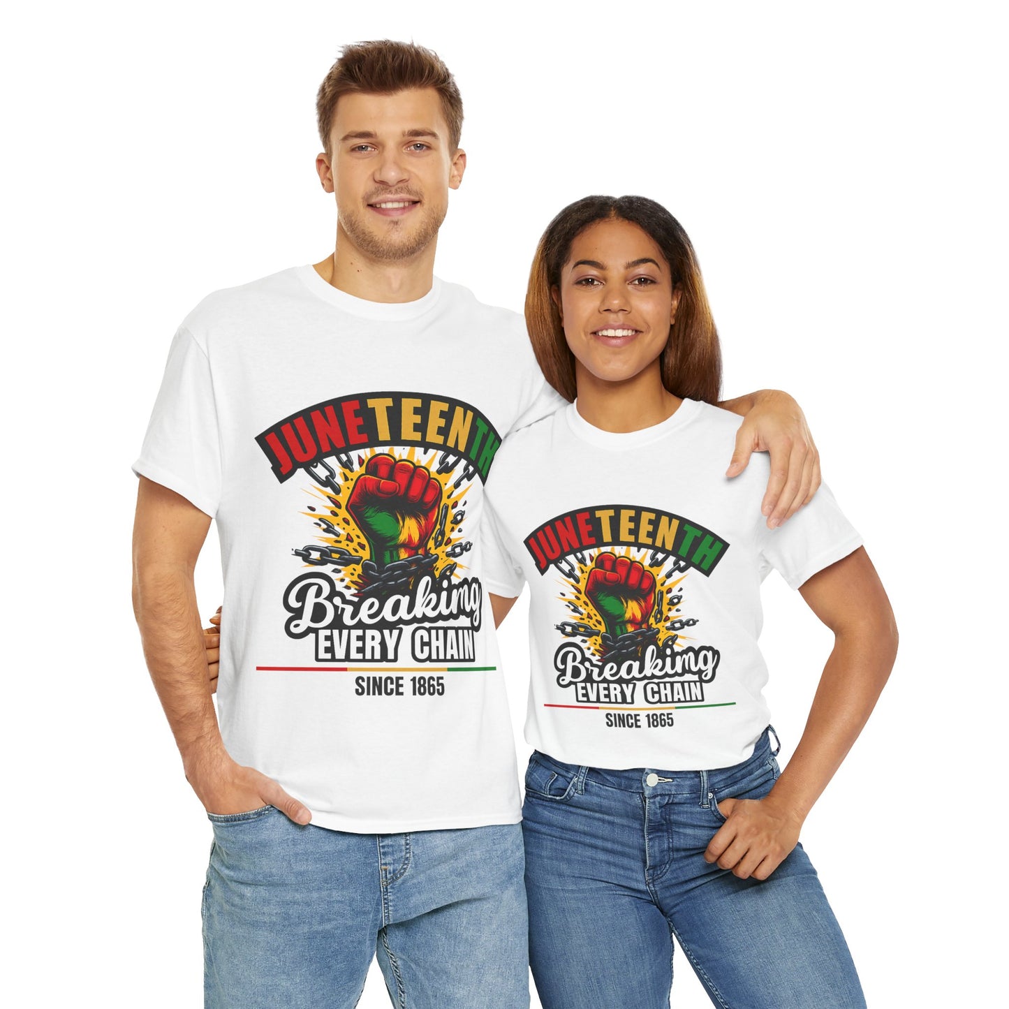 Juneteenth Heavy Cotton Tee | Breaking Every Chain Shirt | Unisex T-Shirt | Black History Month Apparel | Juneteenth Celebration Gift [...]