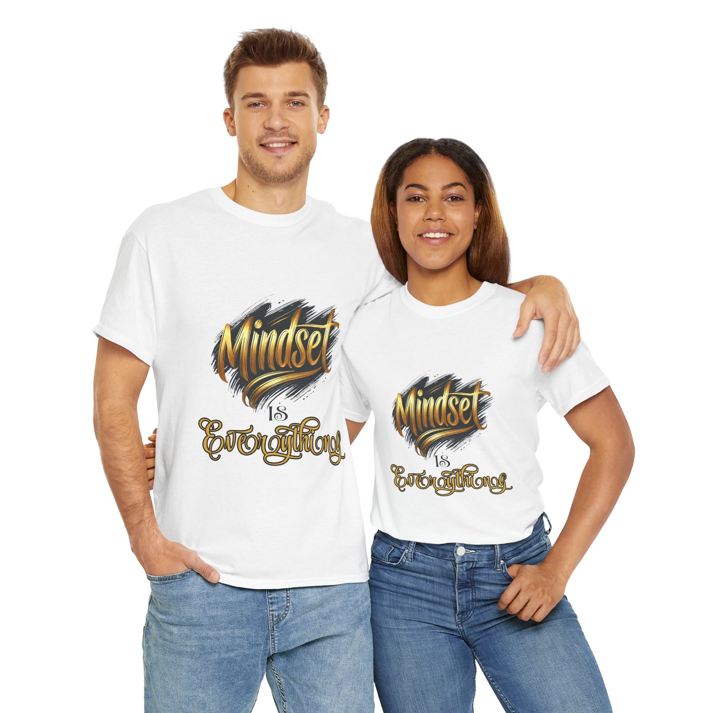 Mindset Unisex Heavy Cotton Tee - Inspirational Shirt, Motivational Top, Positive Vibes Apparel, Gift for Growth, Everyday Wear